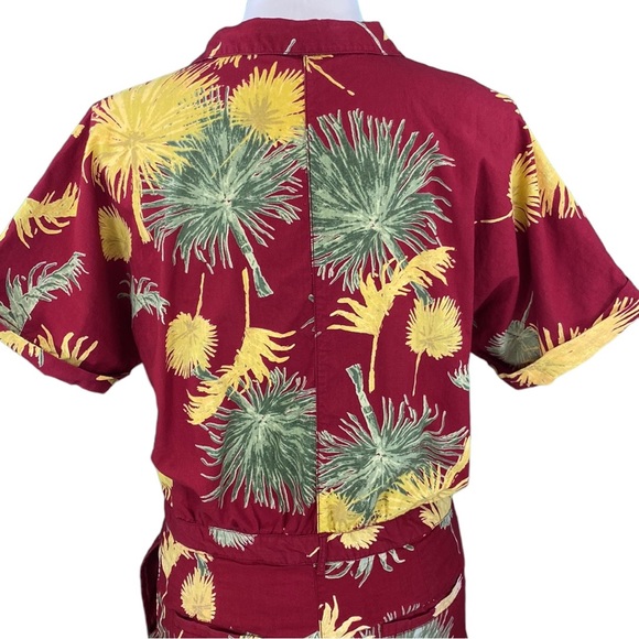 Free People Malibu Red Floral Boho Button Down Romper - Picture 11 of 16